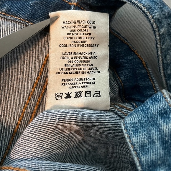 Alice + Olivia Size 24 Gorgeous Gaucho Love Me Denim Cropped Wide Leg Jumpsuit - Picture 10 of 10